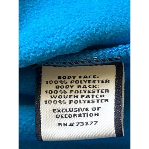 Fila Sport Womens Medium Full-Zip Fleece Jacket Blue & Black With Stand Collar - Picture 7 of 10